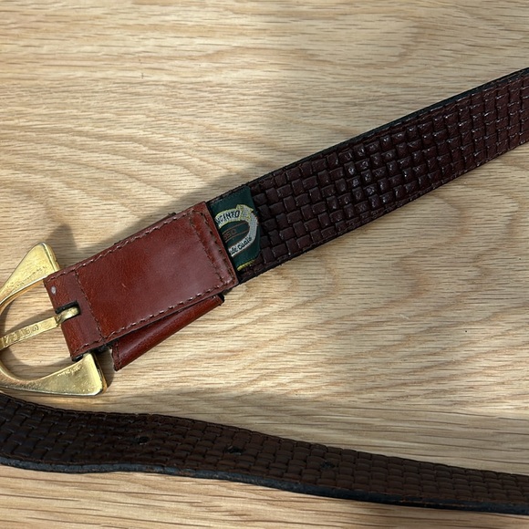 Matex Vintage Leather Women Gold Hardware Belt Concinto 1950 - Picture 10 of 16